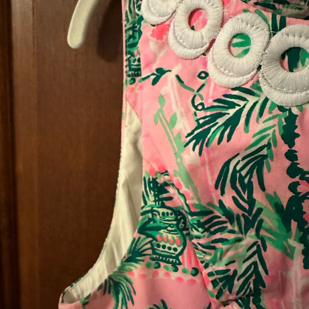 Lilly Pulitzer Pink and Green Tropical Mini Dress - Picture 2 of 4